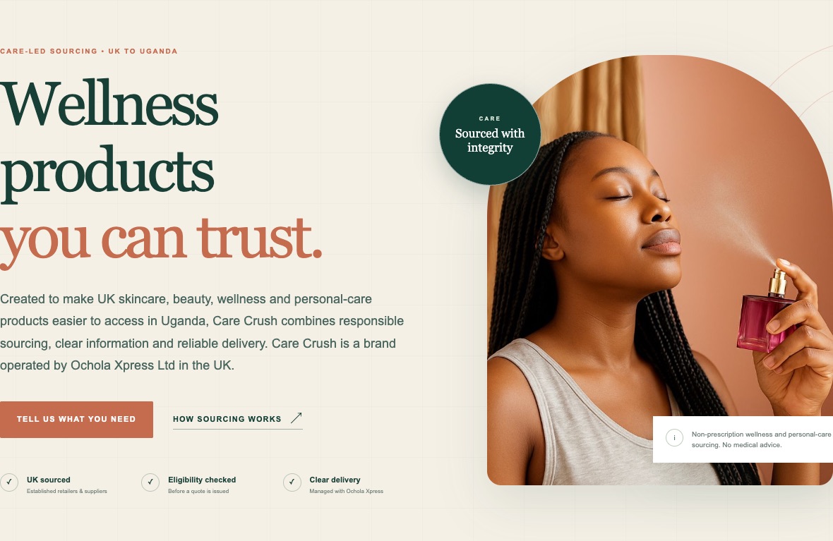 Care Crush homepage