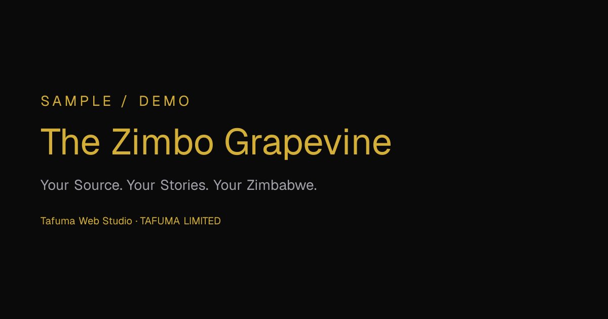 Zimbo Grapevine SAMPLE demo homepage